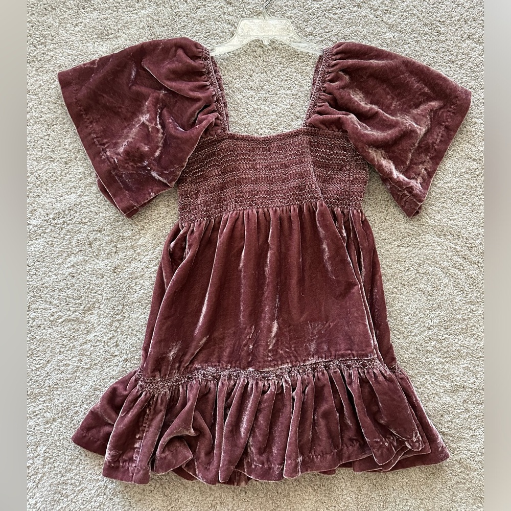 Free People Pink Velvet Dress